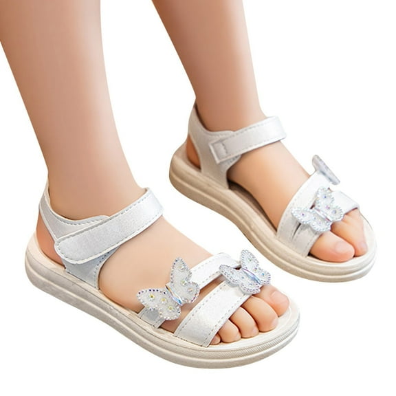 WAYUTE Girls Sandals for Toddler Kids Summer Casual Outdoor Breathable Comfortable Lightweight Soft Sole Walking Shoes for Ages 1 12