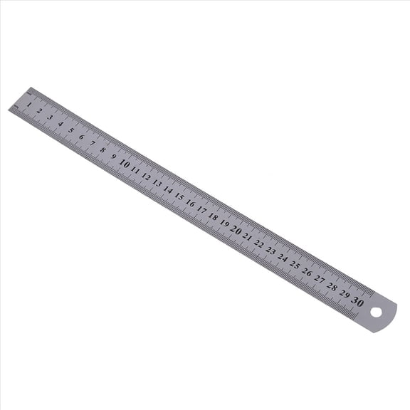 10X Stainless Steel Ruler Measure Metric Function 30cm 12Inch,10 x Stainless Steel Ruler,silver