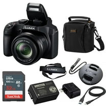 LUMIX FZ80D Point and Shoot Digital Compact Camera with 20-1200mm Zoom Lens - Bundle with Bag and 32GB SD Card
