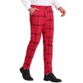 thumbnail image 5 of Lars Amadeus Men's Plaid Dress Pants Slim Fit Checked Printed Trousers, 5 of 6