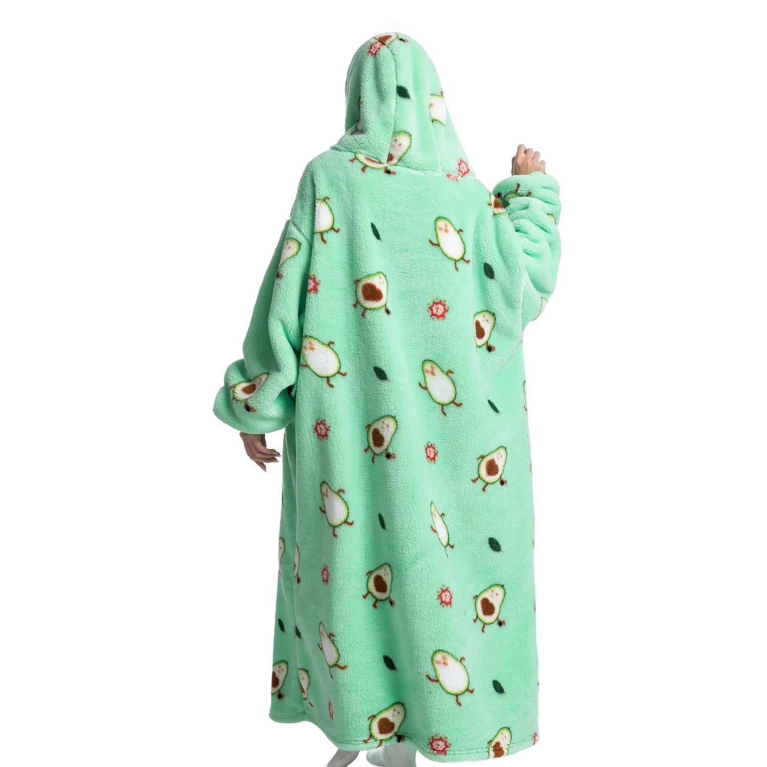 Msrlassn Extra Long Wearable Blanket Hoodie for Women Men Adults Oversized Hooded Blanket Sweatshirt, Super Soft Warm Comfortable Giant Wearable Blanket Hoodie with Big Pocket