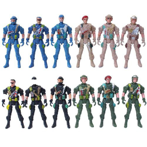 10PCS Model Toy Soldier Figures Army Men Military Accessories Tent Green 