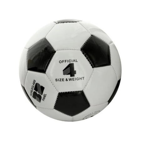 Kole Imports OT494 Soccer Ball  Size 4  Black and White