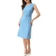 thumbnail image 4 of Vestido A-Line sin mangas profesional para mujer Inspire Chic L azul polvo, 4 of 6