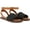 Black/Brown, variant on Women's Rosa Ankle Strap Flat Sandal Black/Brown 5M