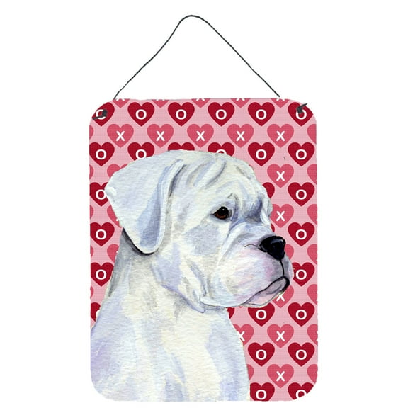Boxer Hearts Love and Valentine's Day Portrait Wall or Door Hanging Prints