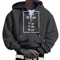 thumbnail image 5 of LIIPEE Men Hoodies Solid Color Long Sleeve Drawstring Zip Up Hooded Sweatshirt With Pockets Male Casual Work Sweatshirts,Grey,S, 5 of 6