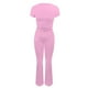 thumbnail image 4 of Conjuntos de 2 piezas para mujer: top ajustado de manga corta y leggings acampanados de talle bajo, ropa deportiva de viscosa 92 % para el día a día y ocasiones informales, 4 of 4