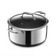 thumbnail image 1 of Antiadherente híbrido Stockpot HexClad de 8 litros con tapa de vidrio de inducción, 1 of 6