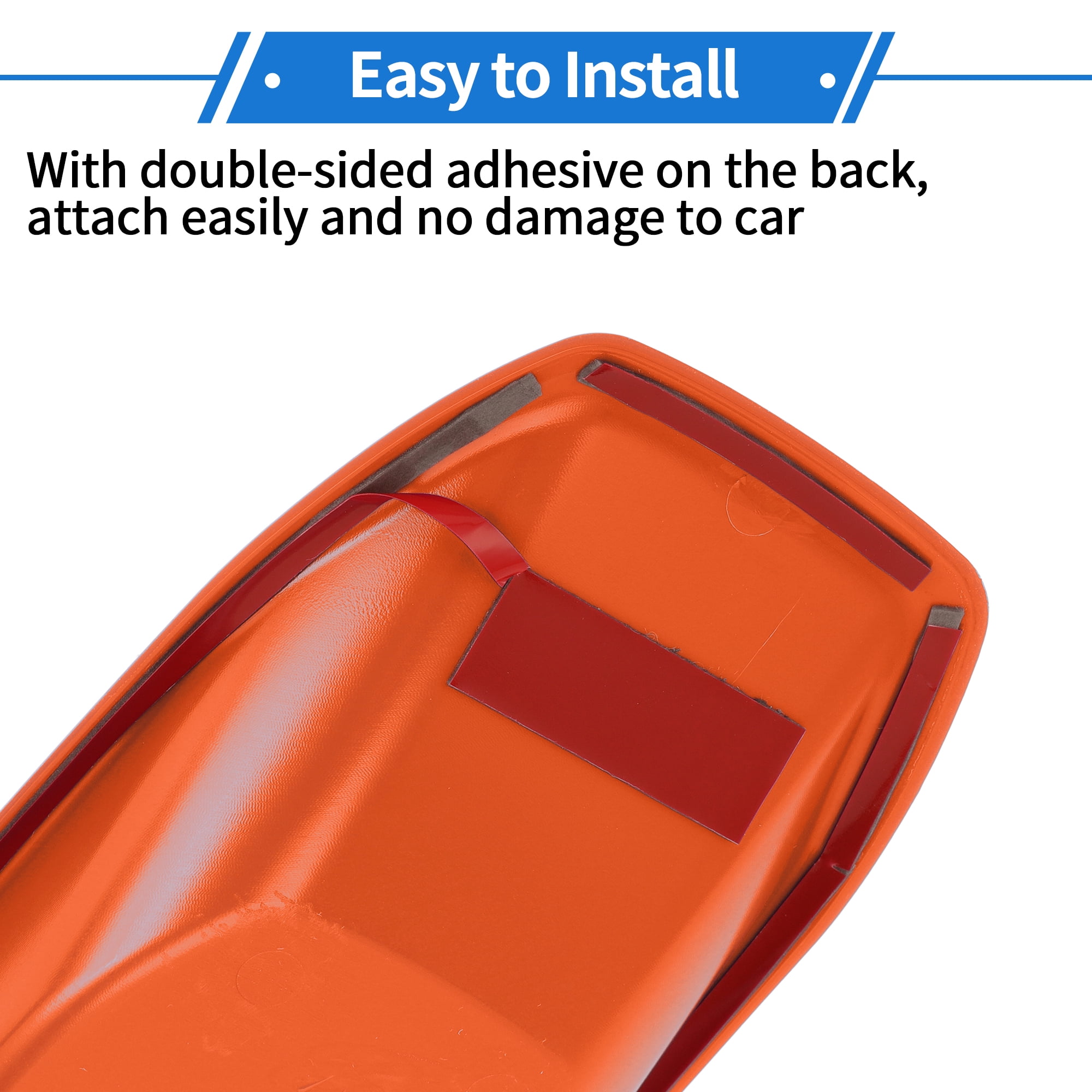 Unique Bargains 4 Pcs Door Bowl Cover Trim Compatible for Jeep Wrangler JL 2018-2022 ABS Orange Exterior Accessories