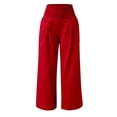 thumbnail image 4 of Sngxgn Womens Soft Pants Relaxed Fit Comfort Wear for Daily Styling( Red,XXXL), 4 of 5