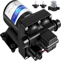 VEVOR 12V Pressure Water Pump, Self Priming Sprayer Pump with 3 GPM, 55 PSI Diaphragm Pump