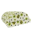 thumbnail image 1 of Flowers Insects Foot Rest, Repeating Pattern of Happy Bees and Flower Motifs, Non-Slip Backing Adjustable Ergonomic Memory Foam Leg Support for Office, Apple Green Yellow, by Ambesonne, 1 of 5