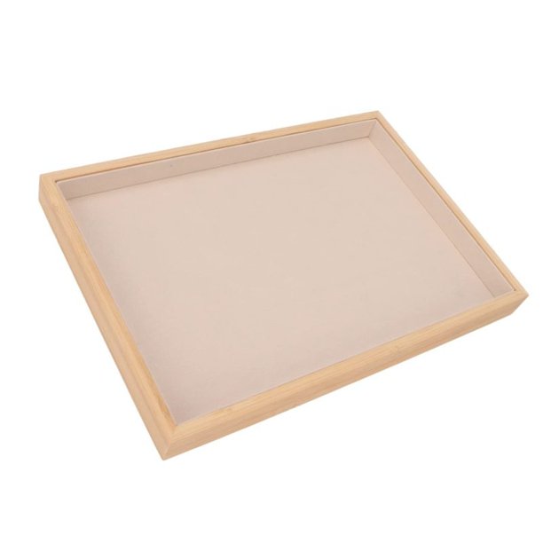 Bandeja ligera para joyería, bandeja de madera para joyería, organizadores de cajas de joyería, organizador de cajones de joyería, bandejas apilables para joyería