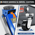thumbnail image 3 of 3 Ton (6,000 Lb) Low Profile Hydraulic Racing Floor Jack with Dual Piston Quick Lift Pump Heavy Duty Steel Lifting Range 2.95 to 16.54 Inch for Car SUV Truck Garage, 3 of 7