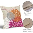 thumbnail image 3 of Hot Pink and Orange Throw Pillow Covers 18x18 Inch Vibrant Color Dahlia Flower Decorative Pillows Farmhouse Decor for Home Sofa Couch Bed Modern Floral Cushion Case, Set of 2, 3 of 7