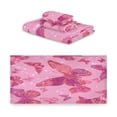 thumbnail image 2 of 3 Sizes of Towel Sets Including Bath Towel Hand Towel and Washcloth for Daily Use Glittering Sequin Butterfly, 2 of 8