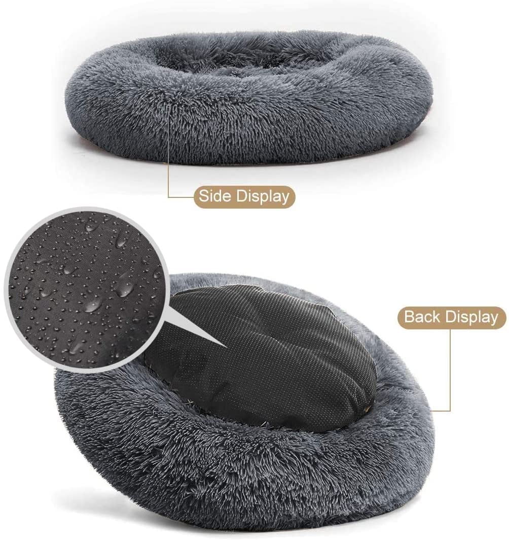 24/32/36 PUPPBUDD Calming Dog Bed Cat Bed Donut Comfortable Round Plush