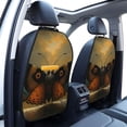 thumbnail image 3 of Pofeuu Majestic Butterfly Sunset Print 2 Pack PU Leather Kick Mat Back Seat Protector, Universal Car Seat Back Organizer, Waterproof Backseat Protector For Most Car, 3 of 8