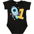 thumbnail image 3 of Inktastic Rocket Spaceship Happy First Birthday Boys or Girls Baby Bodysuit, 3 of 5