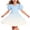 Blue, variant on Girls Summer Dress Short Puff Sleeve Round Neck Gradient Open Back Cross Strap Casual Swing Dress Pink 14-15 Years