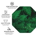 thumbnail image 4 of Disketp Green Leave Fern Funny Coasters,4 Pcs Leather Coasters With Holder, Perfect Housewarming Hostess Gifts,Protect Furniture From Water Marks Scratch, 4 of 9