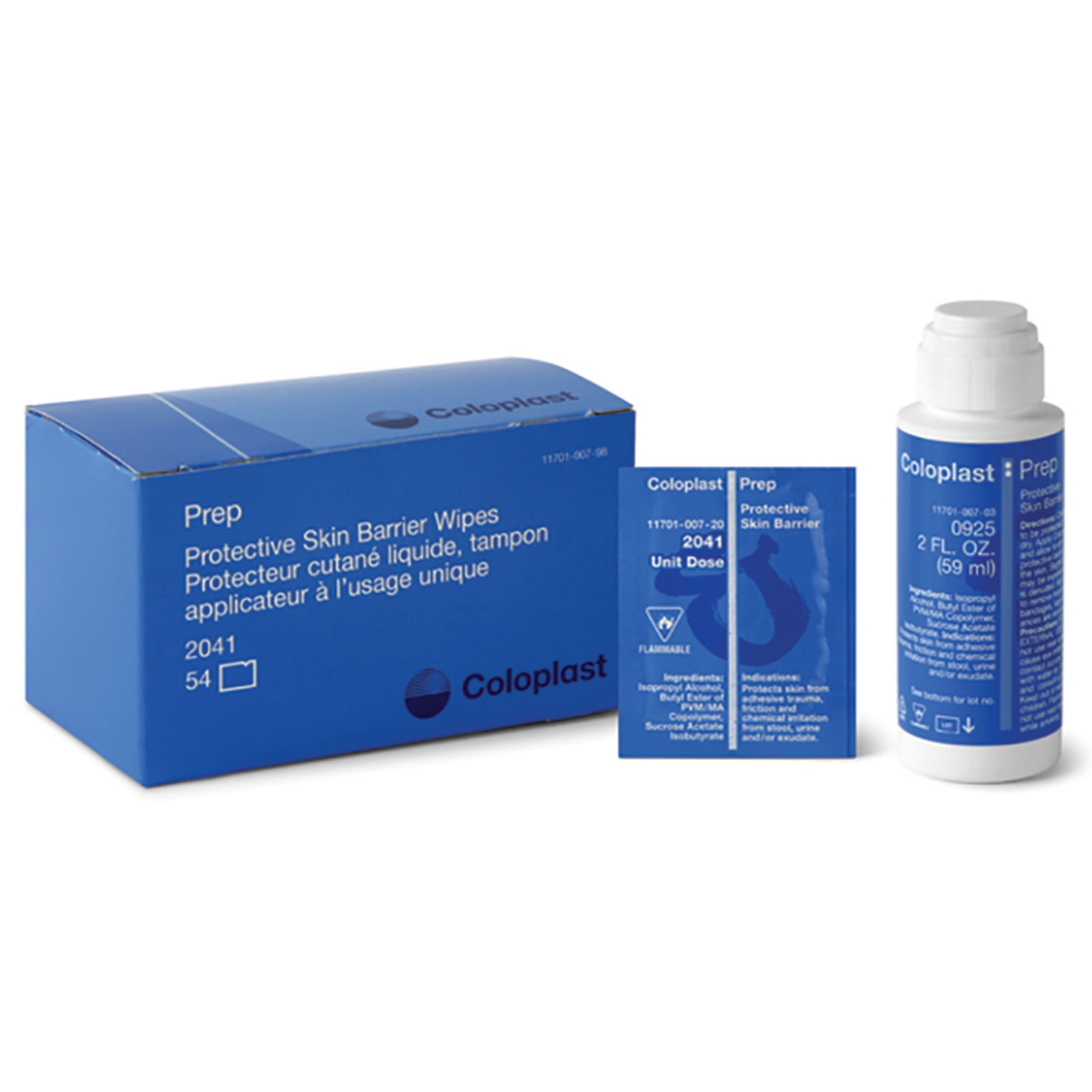 Coloplast Prep Skin Barrier Wipe NonSterile NonWoven Gauze 2041 1 Count(s) 54 Wipes/Count