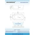 thumbnail image 5 of WOODBRIDGE 59" Freestanding Bathtub Contemporary Soaking Tub BTA1814, 5 of 6