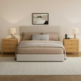 thumbnail image 4 of Joyyskill 2-Piece Farmhouse Nightstands, 3 Drawers with Charging Station, Tall Wide Bedside Table, Natural Oak, 4 of 6