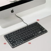 Macally BLMINIZKEYSG, Backlit Compact USB Wired Keyboard