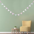 thumbnail image 2 of Fabric Banner Colored Pennant Flag Triangle Bunting Hanging For Birthday  ( Flower Pattern8 ), 2 of 7