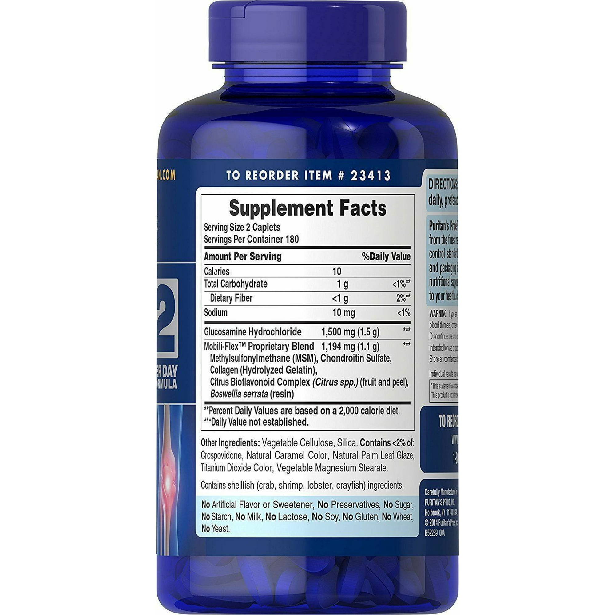 Puritans Pride Triple Strength Glucosamine, Chondroitin and Msm Joint Soother, 360 Count