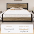thumbnail image 6 of Sha Cerlin Brown King Size Metal Platform Bed Frame with Wooden Headboard & Footboard, Adult, 6 of 7