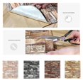 thumbnail image 3 of Juego de pegatinas de pared de ladrillo 3D, papel tapiz DIY para sala de estar, dormitorio, decoración de pared de TV, autoadhesivo de pared impermeable, 10 unids/set, 3 of 4