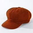thumbnail image 2 of Newsboy Hats for Women, Vintage Cap Beret Style Soft & Warm Spring & Fall Fashion Accessories,Color:Orange,Size:One Size, 2 of 3
