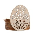 thumbnail image 4 of Holloyiver 10 Pieces Easter Wooden Embellishments, Unfinished Wood Egg Hanging Ornaments with Twines for Easter Party Decorations Supplies, 4 of 6