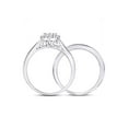 thumbnail image 4 of Solid 14k White Gold Diamond Heart Bridal Wedding Engagement Ring Band Set 1/2 Ct. - Size 5.5, 4 of 5