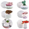 thumbnail image 4 of Cement Mold Handmade Concrete Succulent Flower Pot Mould Planter Silicone, 4 of 8