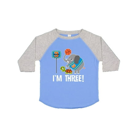 

Inktastic Basketball 3rd Birthday for Three Year Old Gift Toddler Boy Girl T-Shirt