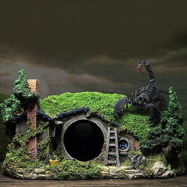WEUVEB Aquarium Castle De Resina Multicolor Para Y Duradera En Acuarios