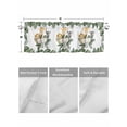thumbnail image 2 of Kitchen Valances for Window, Cute Elephant Giraffe Lion Light Filtering Rod Pocket Valance Curtain, Watercolor Monstera Short Curtains Window Topper for Bedroom Bathroom Living Room 42x12in, 2 of 9