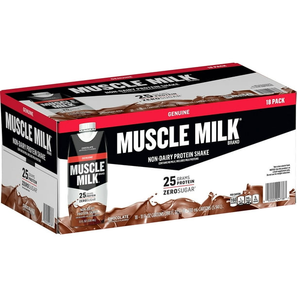 Muscle Milk Genuine NonDairy Protein Shake, Chocolate (11 fl. oz., 18