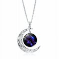 thumbnail image 1 of Collar de 12 constelaciones para mujer, colgante de luna con gema del tiempo simple, cadena de suéter, joyería, 1 of 6