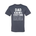 thumbnail image 2 of Wild Bobby,Dad Knows Everything Know It All Funny Men, Father's Day, Tees, Father's Day, Men Graphic Tees, Vintage Heather Blue, 3XL, 2 of 3