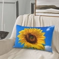 thumbnail image 5 of Pofeuu Blue Sky Sunflower Print Polyester Microfiber Plush Pillowcases, Super Soft and Cozy Pillow Case Covers with Envelop Closure（Pillow core not included）-16"x24", 5 of 6