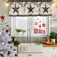 thumbnail image 5 of Texas Star Brown Curtain Valances for Windows, Kitchen Valance Window Treatments Panel 2 Pack, Farmhouse Berry Wooden Vintage Rod Pocket Short Curtains for Bathroom Bedroom 42 x 12 Inch, 5 of 8