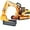 Excavator Truck, variant on Beemo Excavator Toy Truck, Realistically Designed Girl & Boy Toys, Friction-Powered Construction Vehicle Toys, Construction Toys & Toy Trucks for 3+ Year Old Boys & Girls, 17.5 x 5.5 x 8 inches
