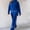 Blue, variant on Women's Two Piece Outfits Sweater Sets Long Sleeve Turtleneck Knit Pullover and Wide Leg Pants Lounge Sets