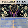 thumbnail image 3 of 1 Pcs License Plate Covers & Frames, Dreamcatcher with Flowers and Stars For Decorative Front, Waterproof For Decoration Aluminum License Plate Covers & Frames Cover For Men Women, 12" X 6", 3 of 7