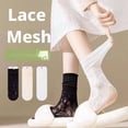 thumbnail image 2 of Womens Lace Ankle Socks - Sheer Mesh Trim Low Cut Socks for Girls & Ladies, 2 of 7
